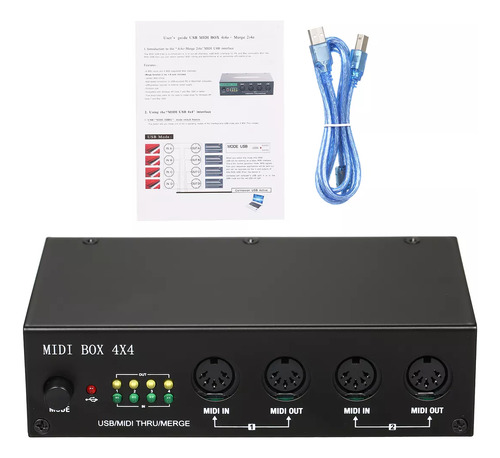 Convertidor De Audio Merge.box 4x4 4i/4o Interfaz Midi 2i4o