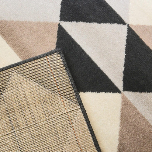 Imagen 3 de 5 de Alfombra Carpeta 100x150 Living Moderna Comedor Triangulos