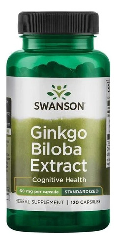 Extracto De Ginkgo Biloba  Estandarizado 60 Mg 120 Capsulas