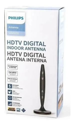 Antena Tv Hd Interior Philips Sdv1235 Nueva Norma Tv Digital