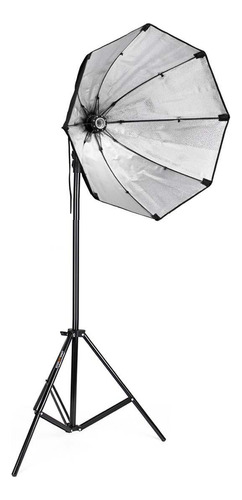 Kit Softbox Octogonal Para Estúdio 60cm + Bolsa + Tripé 2m