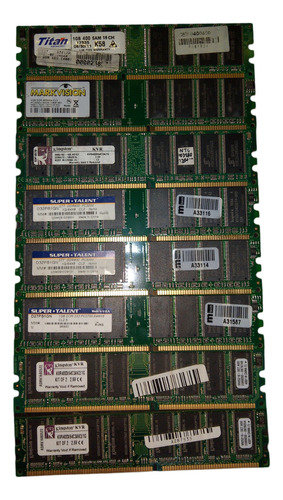Memorias Ddr O Ddr1 De 1gb X 2 Unidades (Usado)
