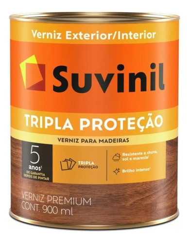 Barniz Suvinil 900ml Triple Filtro Solar Cedro Linea Premium