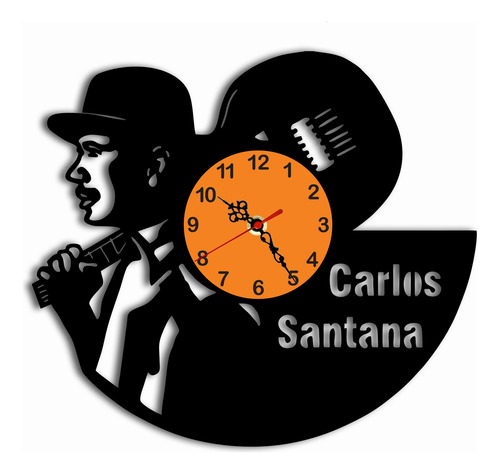 Reloj De Carlos Santana Negro Naranja