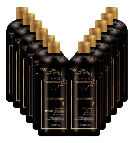 G.hair Escova Progressiva Marroquina 6 Kits (2 X 1 Litro)