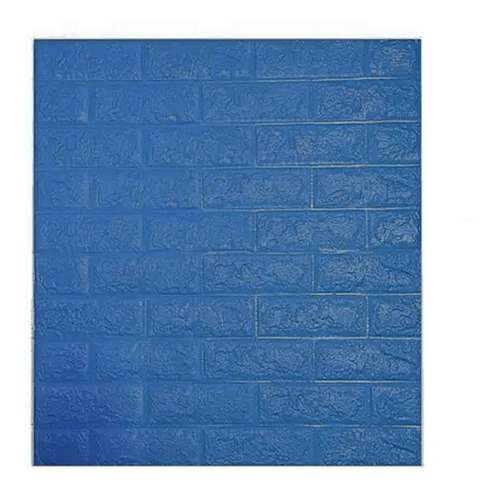 Imagen 1 de 7 de Placa De Pared Autoadhesivo Textura Ladrillo Azul Novedoso