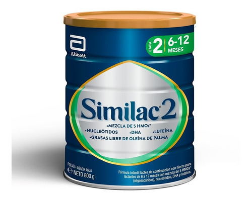 Similac Etapa 2 Con 5 Hmo (6 A 12 Meses) 800grs