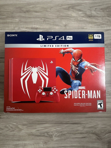 Playstation 4 Pro Limited Edition Marvel's-spiderman 1tb