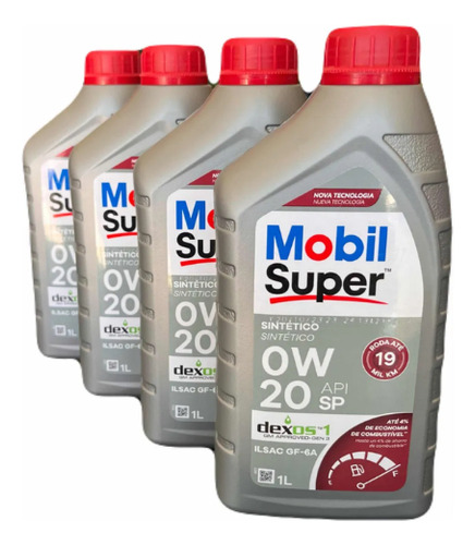Kit Troca Óleo 0w20 Sintético Mobil Honda Hr-v 1.8 2015 2016