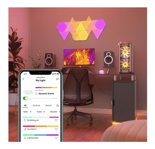 Imagen 3 de 5 de Pack 5 Luces Inteligentes Triangular - Nanoleaf