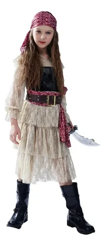comprar Falda Pirata De Encaje Para Niñas De Halloween, Disfraces De Fiesta Cos Pirata Para Niñas