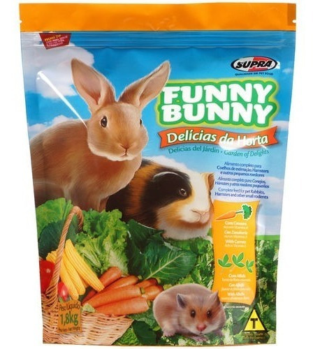 Ração Roedores Funny Bunny Delicias Da Horta 1.8kg