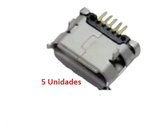 Imagem 1 de 5 de Conector Carga Micro Usb V8-5 Pinos / Cel. Tabl /26 - 5 Pçs