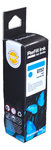 Tinta Premium Refill Ink Gt52 Cyan Para Hp Gt52c