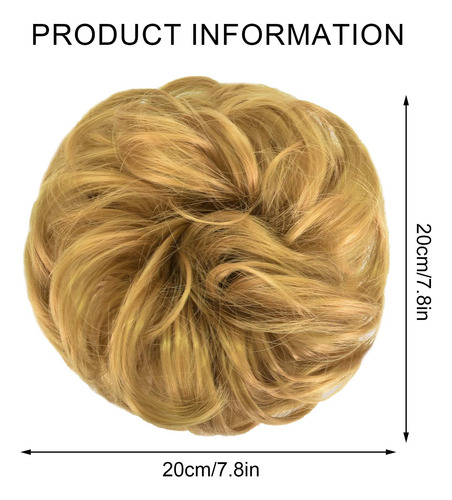 Peluca Con Banda Elástica, Extensiones De Cabello Ondulado