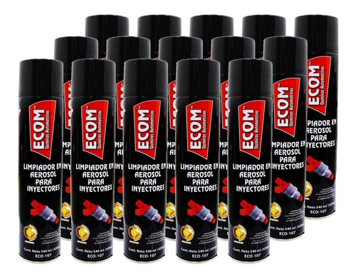 Imagen 1 de 3 de Ecom Limpiador Inyectores Presurizado 540ml Caja 15 Piezas