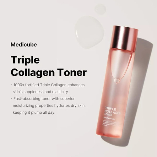 Tónico De Colágeno Triple Medicube - Colágeno Hidrolizado.