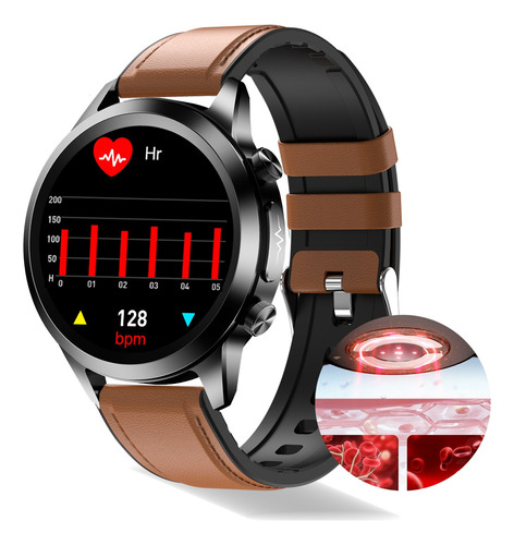 Smart Watch Hombre Ecg+ppg Glucemia Presión Arterial Ip68