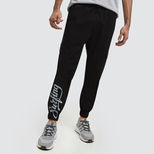 Jogger Hombre Ostu  Negro Algodón 60070190-10