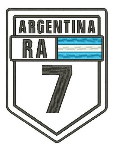 Patch Bordado Termocolante  - Ruta 7 Argentina, Motociclista