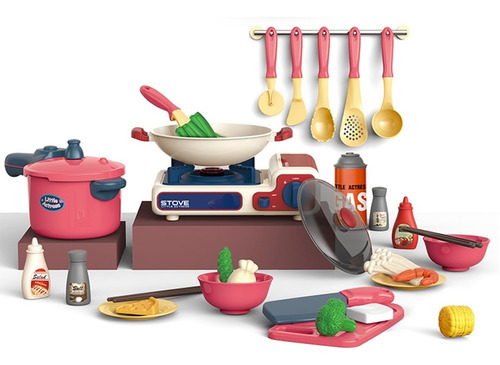 Mini Kitchen Set De Cocina Con Accesorios Para Niños Febo