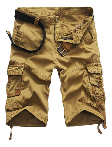 Pantalones Cortos Tipo Cargo Informales Para Hombre