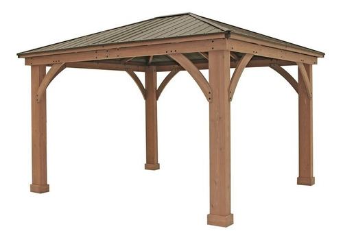 Pergola De Madera Para Jardin Importada 4.2 X 3.6 Msi
