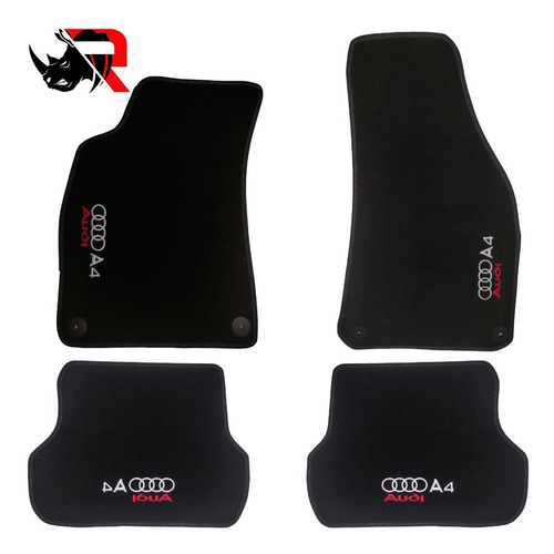 Imagen 6 de 6 de Tapete Automotriz Compatible Con Audi A4 / Rojo / M2