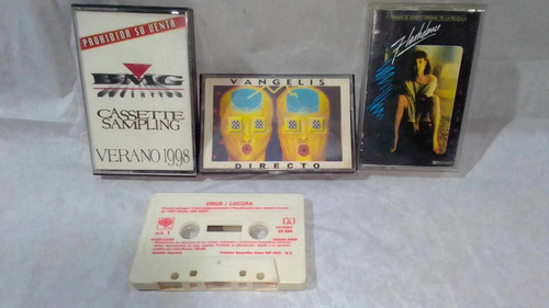 4 Cassettes - Virus- Flashdance- Vangelis - Verano 1998