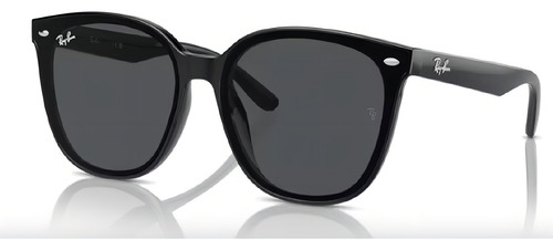Óculos De Sol Unissex Ray-ban Rb4423d 601/87 66 Cor Preto Armação Preto Haste Preto Lente Cinza Desenho Quadrado
