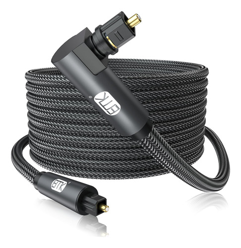 Cable Óptico Emk, A 90°, Toslink A Toslink, 760 Cm, Negro