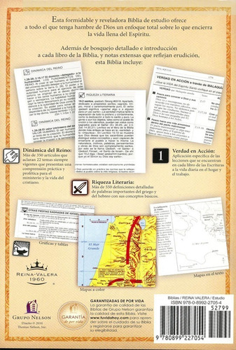 Imagen 2 de 6 de Biblia De Estudio Plenitud Tapa Rustica