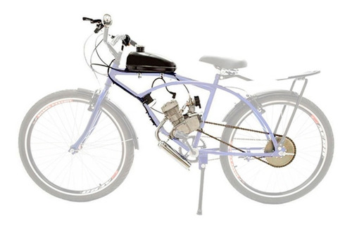 Imagem 8 de 10 de Kit Motor 80cc 2t Prata Bicicleta Bike Motorizada Gasolina