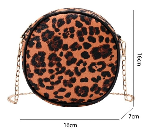 Bandolero Redondo Animal Print Cebra. Cartera Circular Mujer