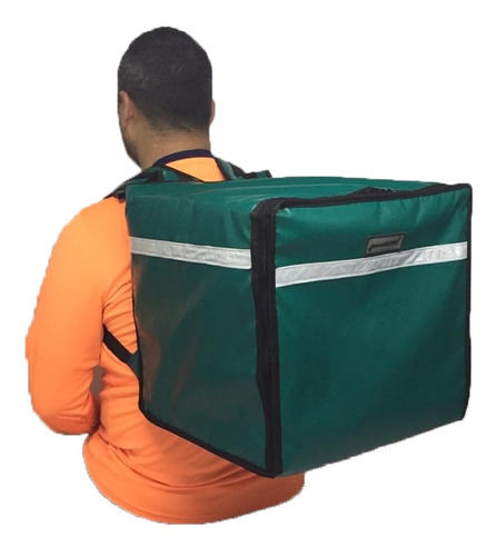 Bolso termico de delivery impermeable Milenio color verde oscuro