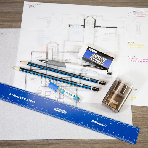 Set de lápices de dibujo Bazic, 6b 5b 4b 3b 2b b Hb F H