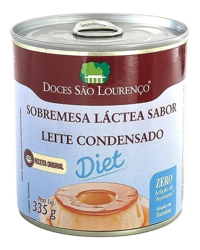 Imagem 2 de 4 de Kit 12 Leite Condensado Diet São Lourenço 335g