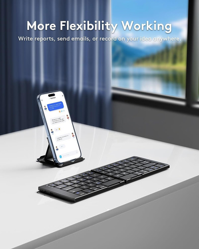 Teclado Plegable Bluetooth Teclado Inalámbrico Portátil