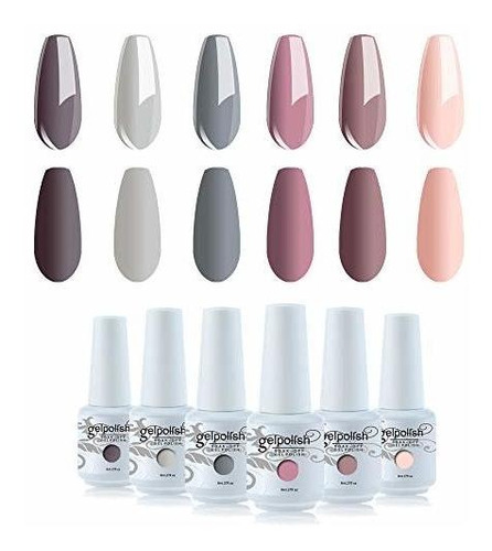 Esmalte - Vishine Gel Nail Polish Sets 6 Colores Uv Led Soak