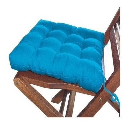 Assento Para Cadeira 40x40cm - Azul Turquesa Cor Azul-turquesa