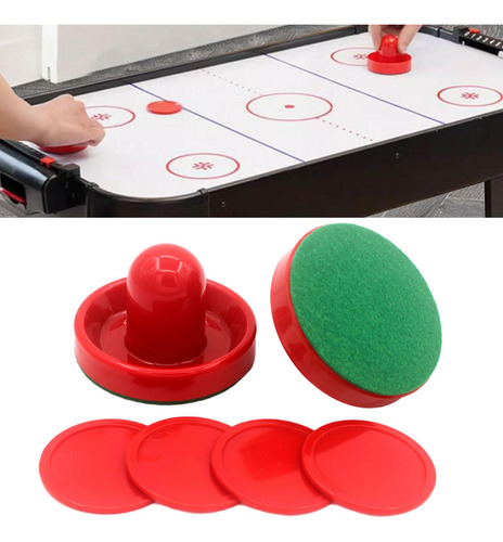 1 Juego De Mini Empujadores De Hockey De 2 Empujadores Rojos