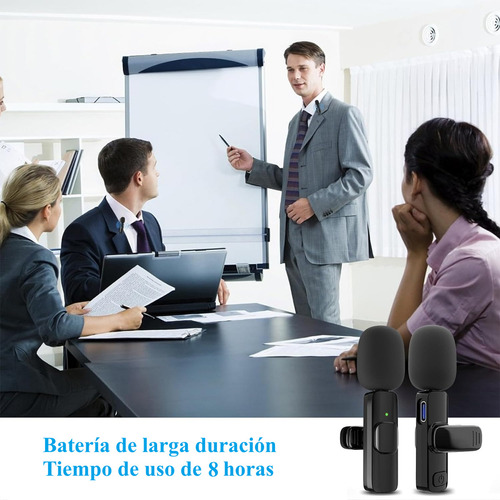2 Unids Micrófono Inalámbrico Lavalier Para iPhone Y Android Microfono Inalambrico Con Reducción De Ruido Inteligente Para Grabación De Videos, Transmisiones En Vivo Y Vlogs