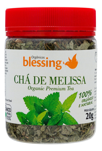 Chá Orgânico Melissa Blessing Pote 20g