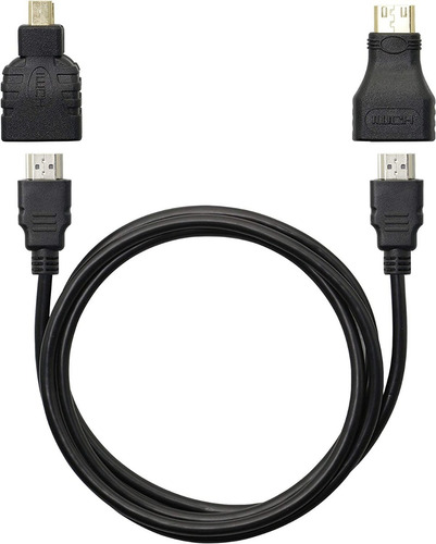 Cable 3 En 1 Micro-mini Hdmi Compatible Con Hdmi 1.5 Metros