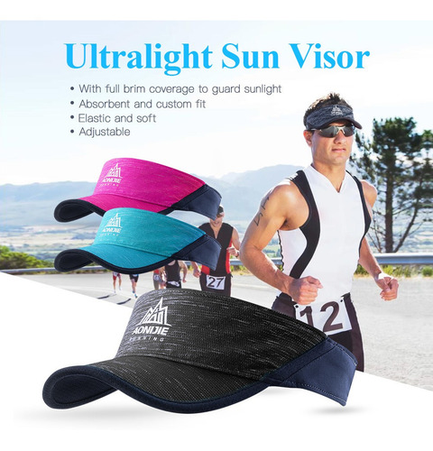 Imagen 3 de 10 de Outdoor Running Visera Deportes Luz Del Sol Sombreado Cap Co