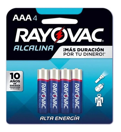 Rayovac Pilas Alcalina Aaa X4 Unidades 824-4la