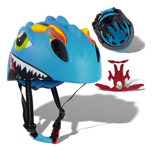 Casco De Ciclismo Para Niños De 3 A 8 Años Color Azul Talle Unitalla