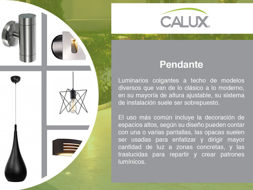 Lámpara Colgante 3 Luces E27 126w Acabado Negro / Humo Calux