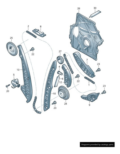 Tensor Cadena Audi A3 A4 A5 A6 Q5 Tt 2008-2015 @