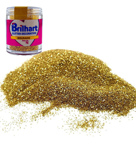 Glitter Comestível Dourado Decoração Pra Bolo Confeitaria 5g